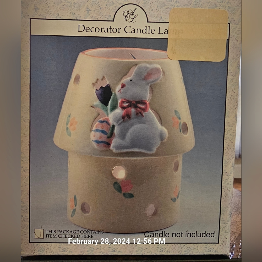 Holiday Decor Yellow Votive Bunny Candle Lamp by ARTMARK The Easter Collection